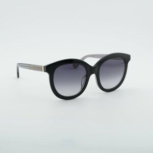 Kate Spade LILLIAN/G/S 0807 9O Sunglasses Black Round Frame, Grey Lenses